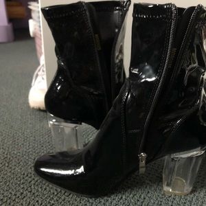 Black Patent heeled boots